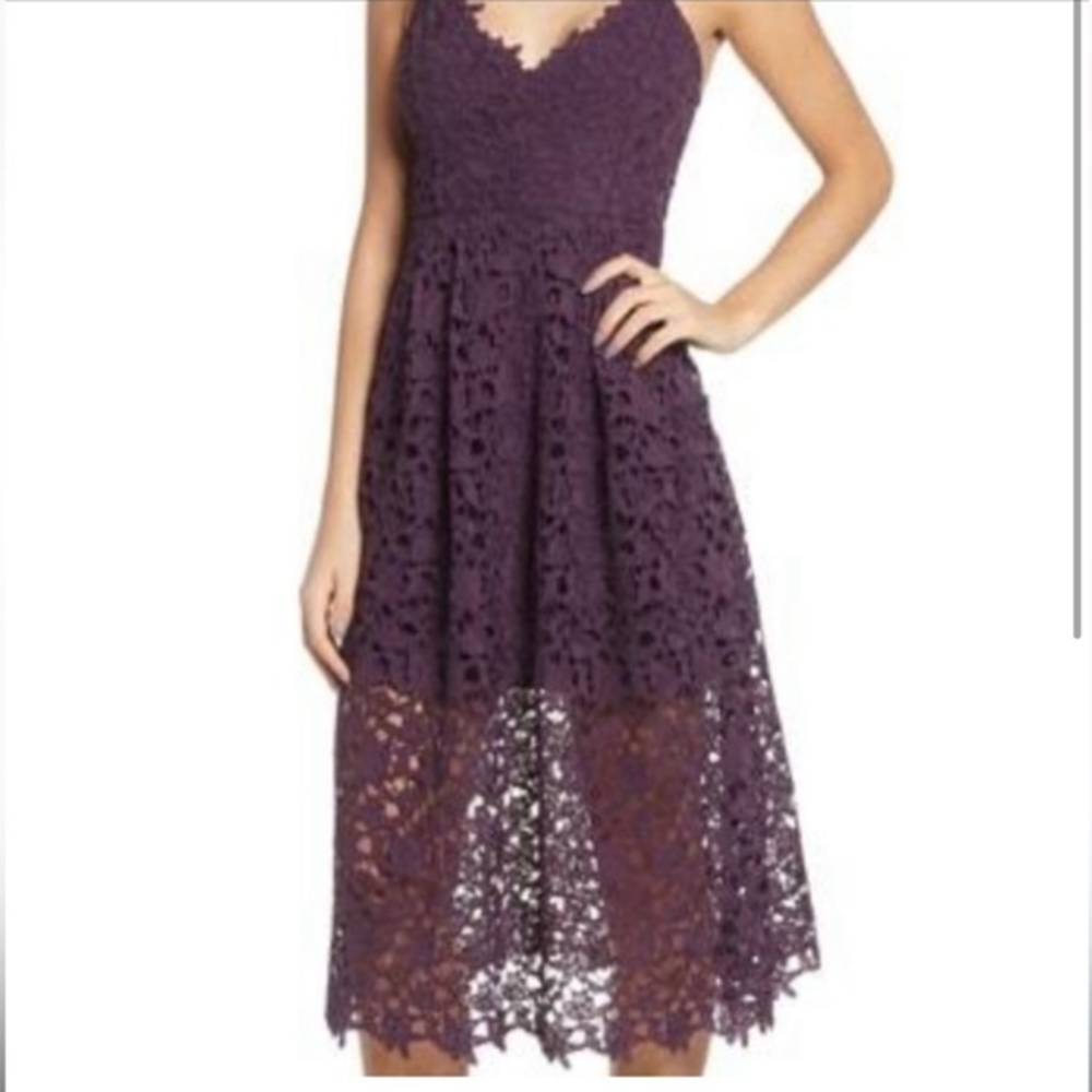 ASTR Purple Lace Dress‎